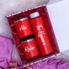 Red Sparkle Steel Bottle & Mug Combo