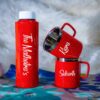 Red Sparkle Steel Bottle & Mug Combo