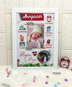 Personalized baby photo frame