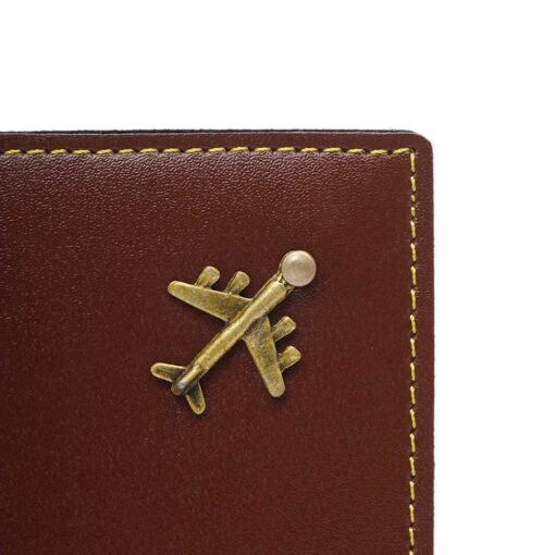 Personalized Travel Passport Cover - Brown