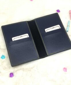 Personalized Travel Passport Cover - Navy Blue