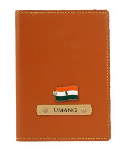 Customized Tan Travel Passport Cover