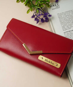 Personalized Women's Wallet - Red