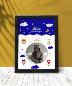 Personalized New Born Baby Photo Frame with Custom Photo & Text