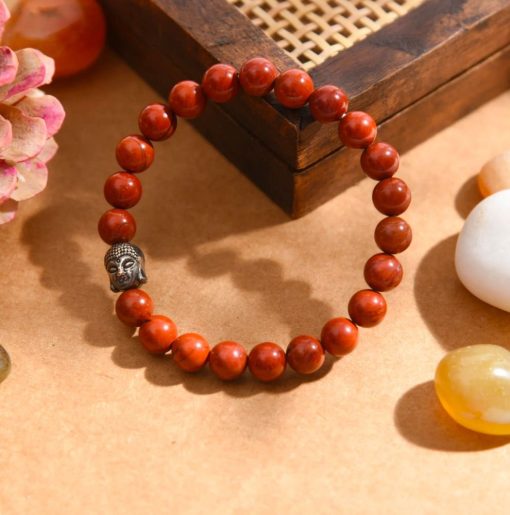 Red Jasper Bracelet for Men & Women – Natural Stone Energy & Stamina Healing Jewelry - Image 4