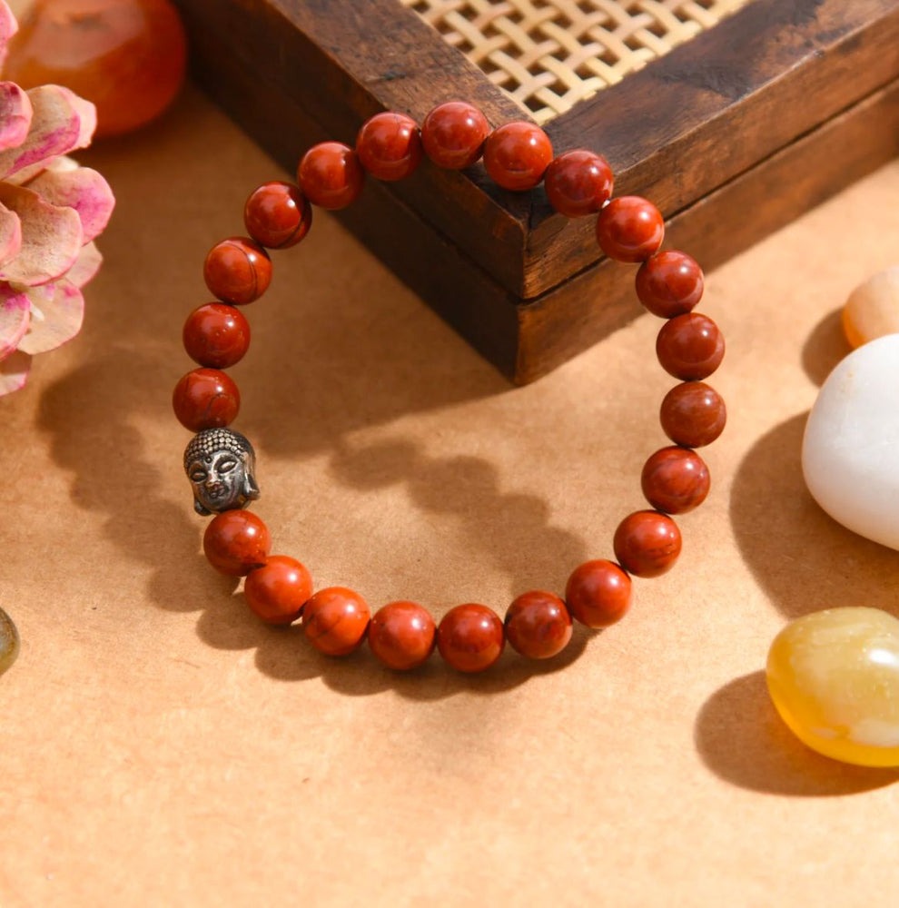 Red Jasper Bracelet for Men & Women – Natural Stone Energy & Stamina Healing Jewelry - Image 4