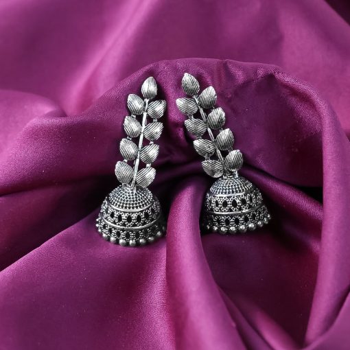 Women’s Silver Plated Oxidized Jhumka Earrings Combo Set of 3 | Traditional & Stylish Dangler Earrings for Women and Girls | Perfect for Festive and Ethnic Wear - Image 3