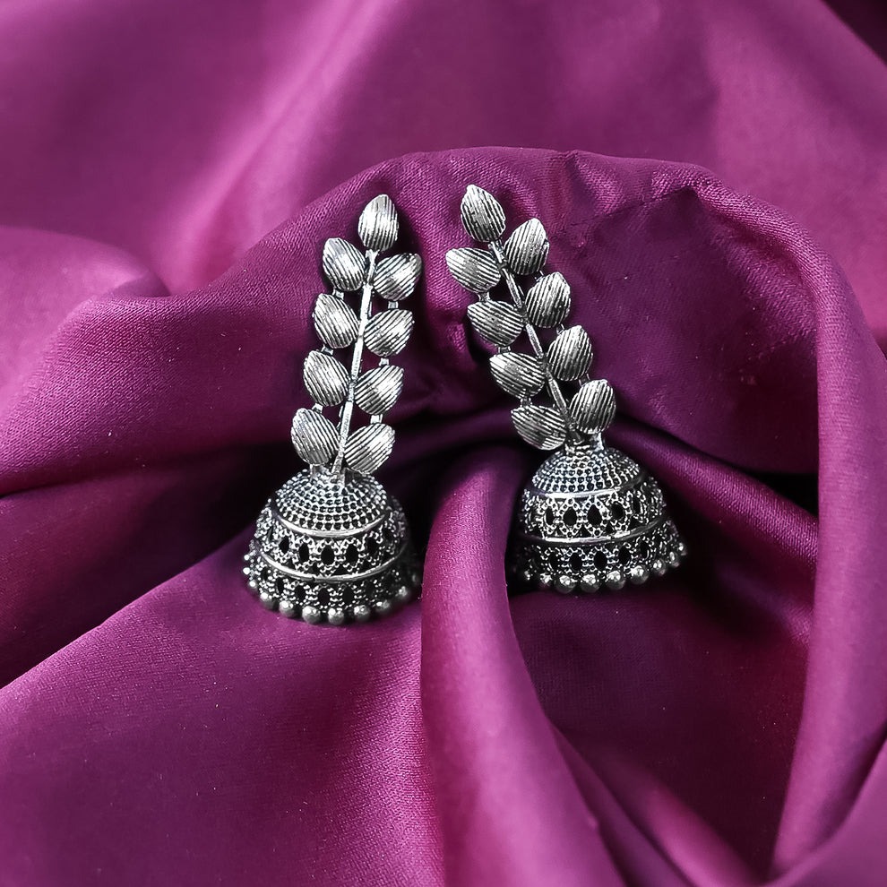 Women’s Silver Plated Oxidized Jhumka Earrings Combo Set of 3 | Traditional & Stylish Dangler Earrings for Women and Girls | Perfect for Festive and Ethnic Wear - Image 3