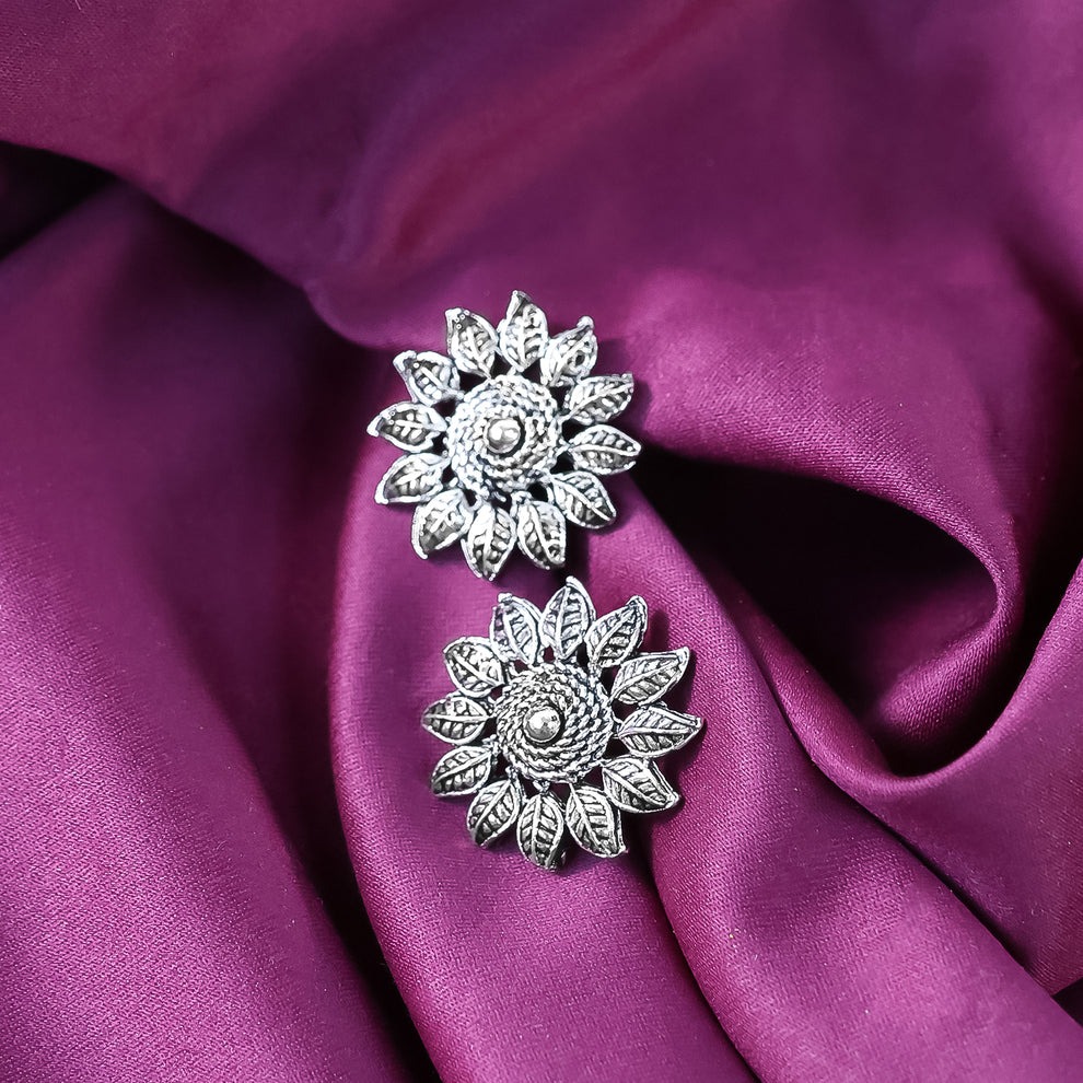 Women’s Silver Plated Oxidized Jhumka Earrings Combo Set of 3 | Traditional & Stylish Dangler Earrings for Women and Girls | Perfect for Festive and Ethnic Wear - Image 5