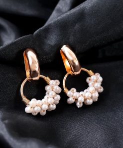 Double Pearl Stud Earrings – Jewels Galaxy Trendy Women's Fashion Earrings Collection