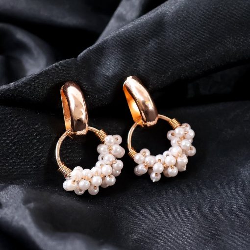 Double Pearl Stud Earrings – Jewels Galaxy Trendy Women's Fashion Earrings Collection