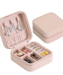 Mini PU Leather Jewellery Box for Travel & Storage | Portable Organizer for Rings, Earrings, and Necklaces