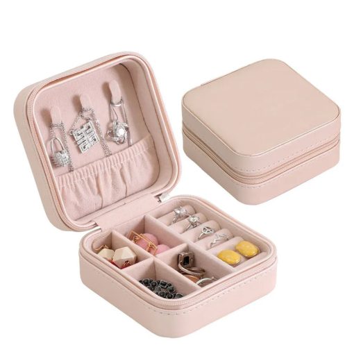 Mini PU Leather Jewellery Box for Travel & Storage | Portable Organizer for Rings, Earrings, and Necklaces