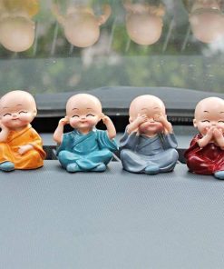 Baby Buddha 4Pc Showpiece Set – Decorative Figurines for Home, Office & Official Spaces