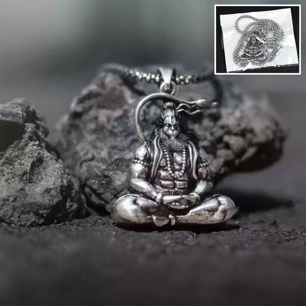 Hanuman Ji Pendant with Chain – Religious Jewelry for Men and Women