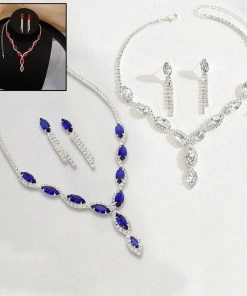 Necklace and Earrings Set for Women | Elegant Wedding Jewelry Set | Mix Color Buti Design for Brides & Parties