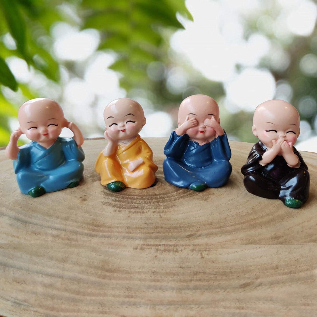 Baby Buddha 4Pc Showpiece Set – Decorative Figurines for Home, Office & Official Spaces - Image 4