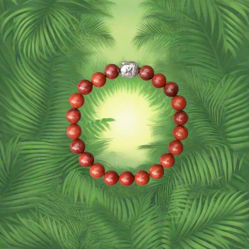 Red Jasper Bracelet for Men & Women – Natural Stone Energy & Stamina Healing Jewelry - Image 2