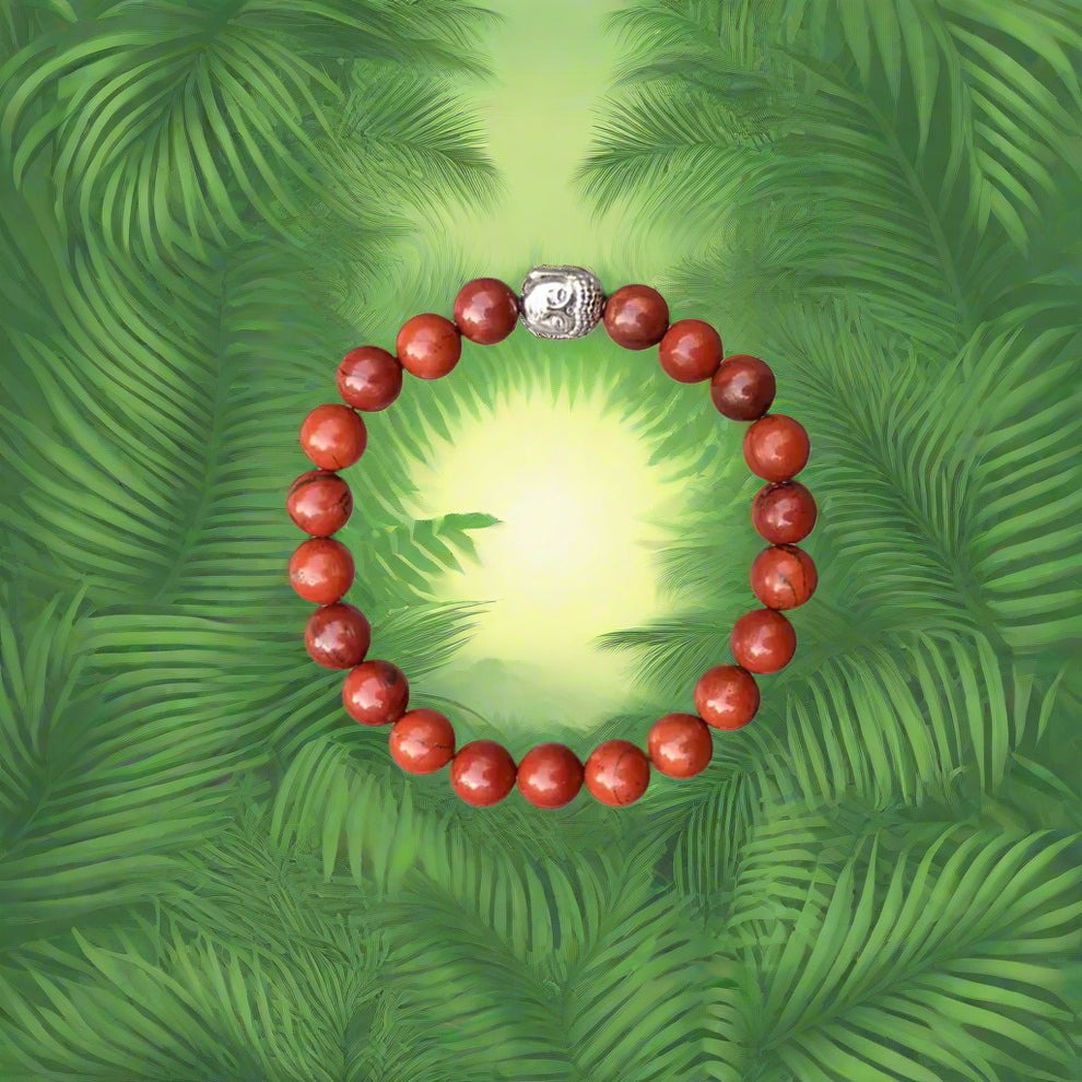 Red Jasper Bracelet for Men & Women – Natural Stone Energy & Stamina Healing Jewelry - Image 2