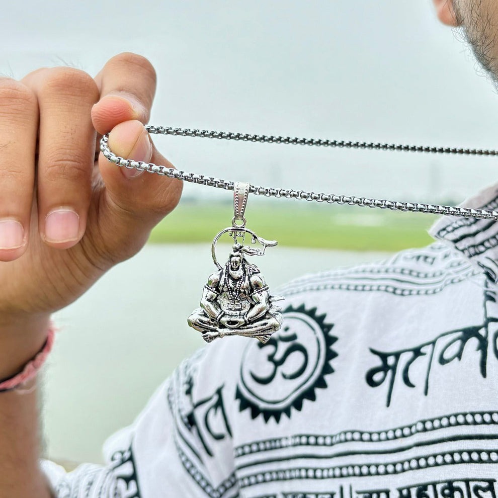 Hanuman Ji Pendant with Chain – Religious Jewelry for Men and Women - Image 4