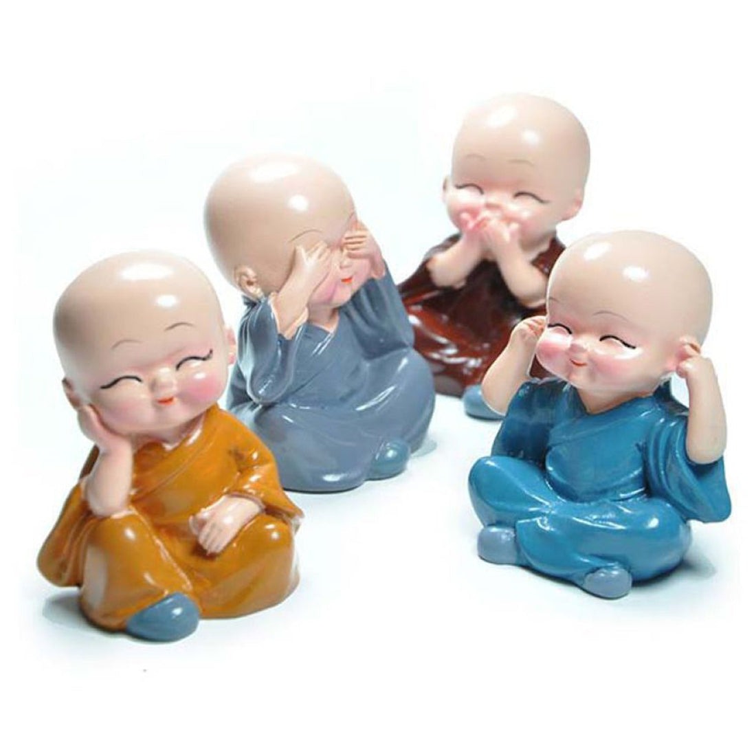 Baby Buddha 4Pc Showpiece Set – Decorative Figurines for Home, Office & Official Spaces - Image 5