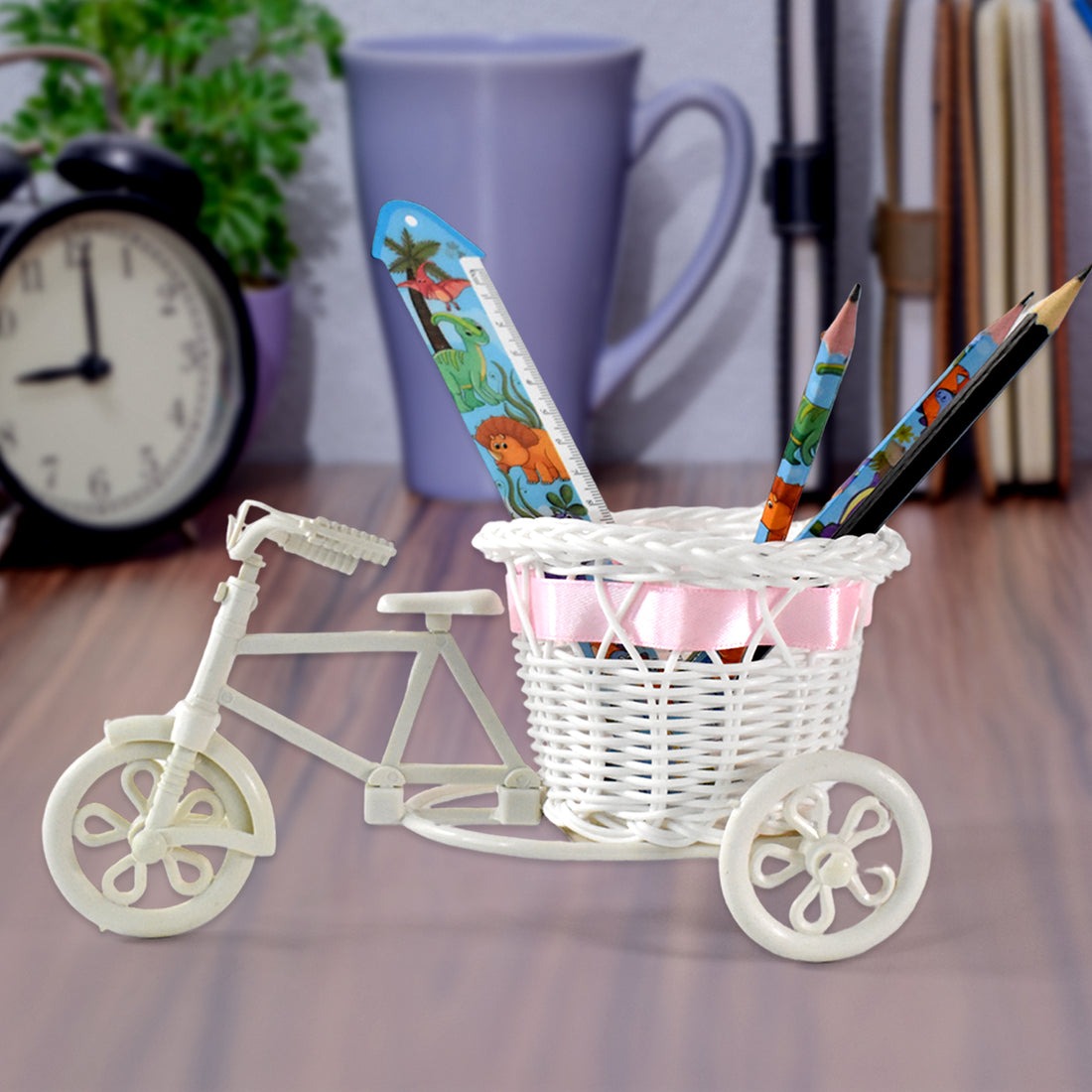 Plastic Cycle Flower Vase for Home Decor – Bicycle Flower Pot Stand, Fancy Indoor Planter, TV Unit Decorative Item - Image 6