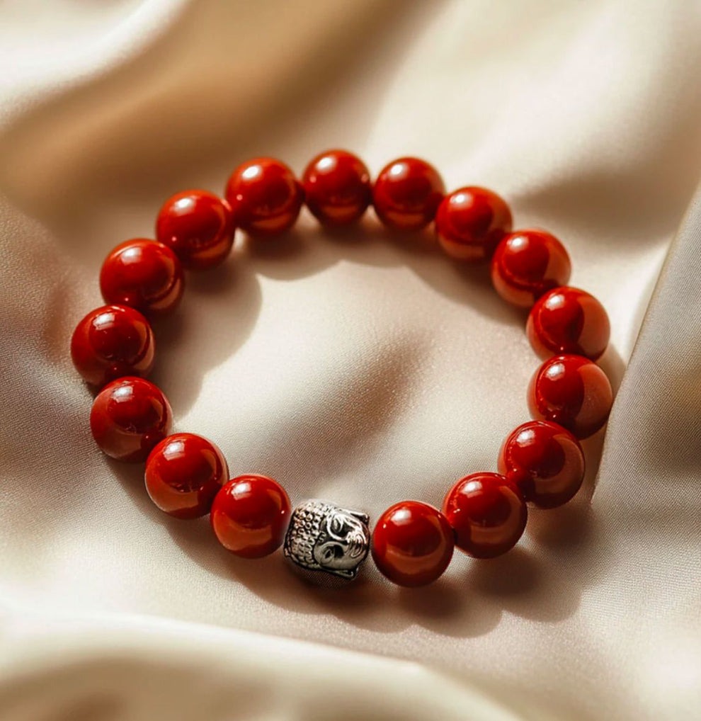 Red Jasper Bracelet for Men & Women – Natural Stone Energy & Stamina Healing Jewelry - Image 3