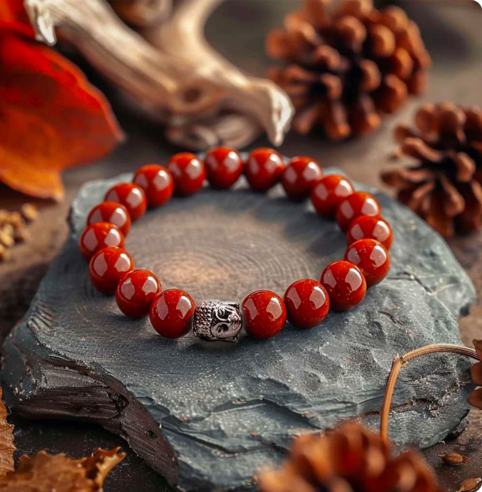 Red Jasper Bracelet for Men & Women – Natural Stone Energy & Stamina Healing Jewelry