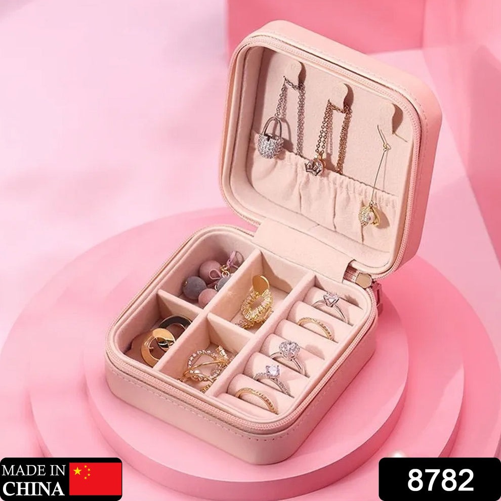 Mini PU Leather Jewellery Box for Travel & Storage | Portable Organizer for Rings, Earrings, and Necklaces - Image 3