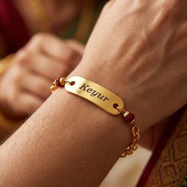 Custom Engraved Rakhi For Brother