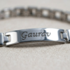 Customised Name Bracelet Rakhi – Silver Colour | Personalized Bracelet Rakhi with Name for Brother