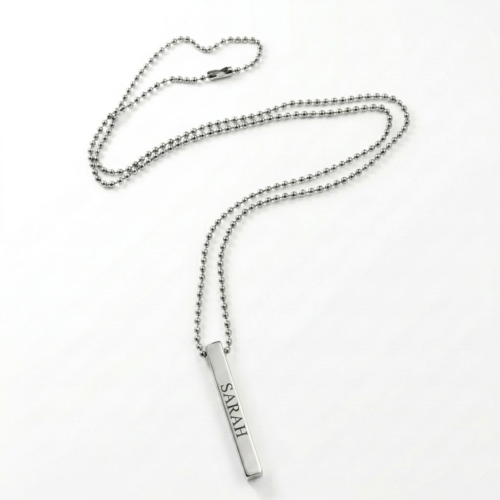 Custom Name Chain Silver Finish Custom Name Chain Silver Finish