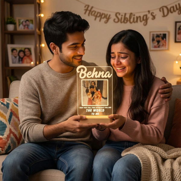 Custom Photo LED Lamp Gift For Sister