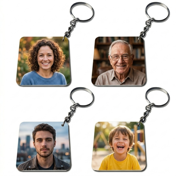 Custom Printed Photo Keychain For Birthday Gift Custom Printed Photo Keychain For Birthday Gift