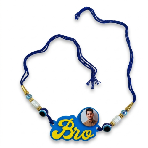 Custom Rakhi for Brother With Photo and Text Custom Rakhi for Brother With Photo and Text