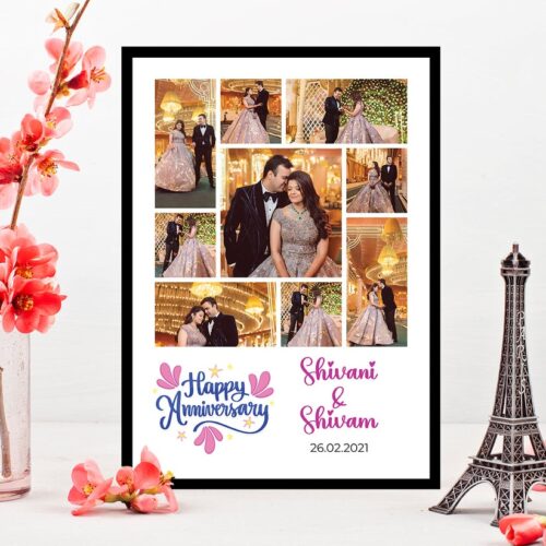 Customized Anniversary Photo Frame With 8 Photos
