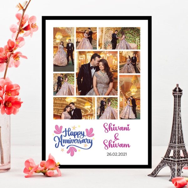 Customized Anniversary Photo Frame With 8 Photos