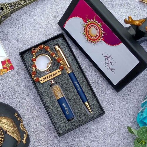 Customized Rakhi Combo With Name Customized Rakhi Combo With Name