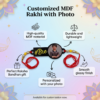 Customized Rakhi With Photo and Hashtag Bro Design