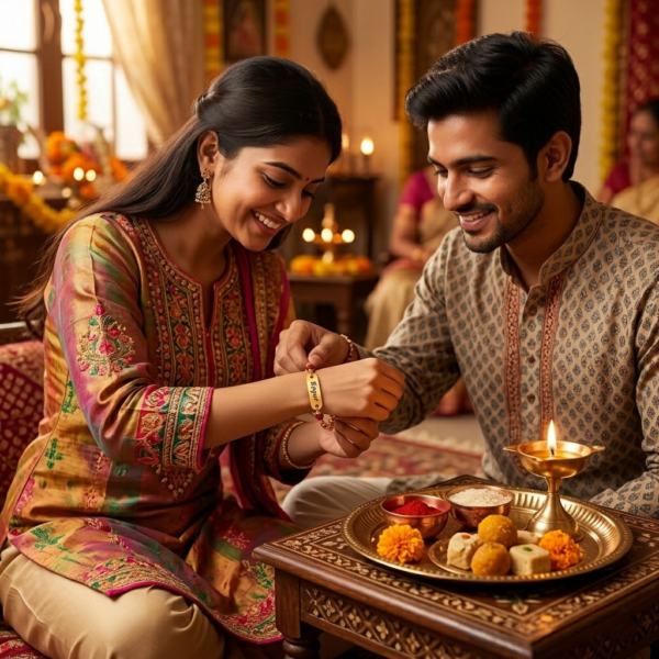 Designer Rakhi With Name Customization