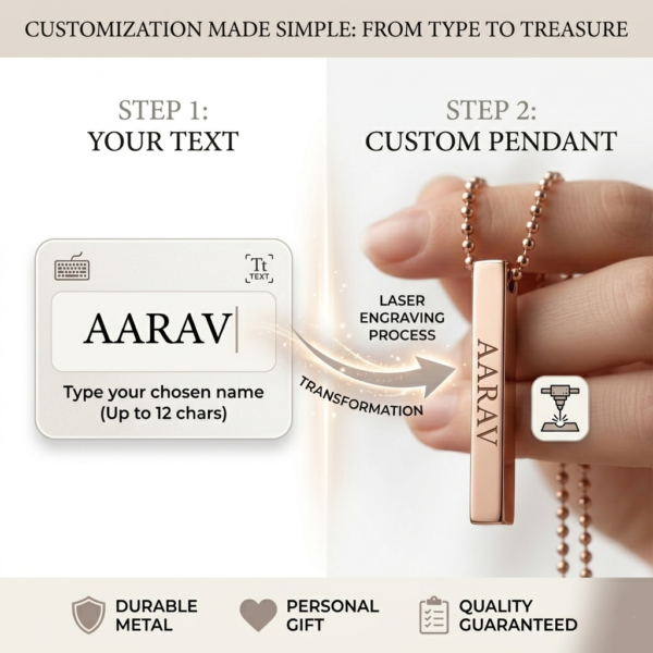 Engraved Name Pendant Gift Engraved Name Pendant Gift