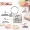 Engraved Steel Keychain with Date