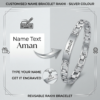 Customised Name Bracelet Rakhi – Silver Colour | Personalized Bracelet Rakhi with Name for Brother