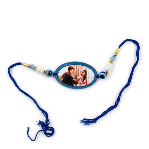 Personalized Evil Eye Photo Rakhi for Brother Personalized Evil Eye Photo Rakhi for Brother