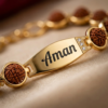 Customized Rudraksh Rakhi with Name | Personalized Laser Engraved Raksha Bandhan Rakhi for Brother