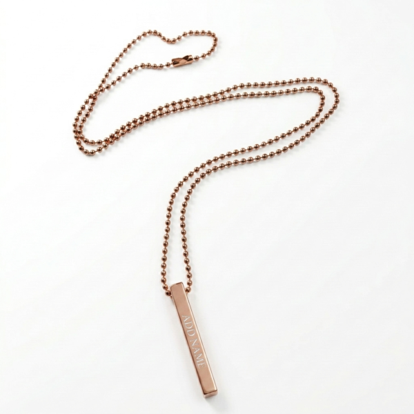 Rose Gold Metal Name Pendant for Men and Women Rose Gold Metal Name Pendant for Men and Women