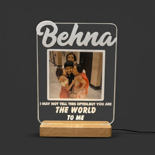 Sister Gift With Personalized LED Light Frame