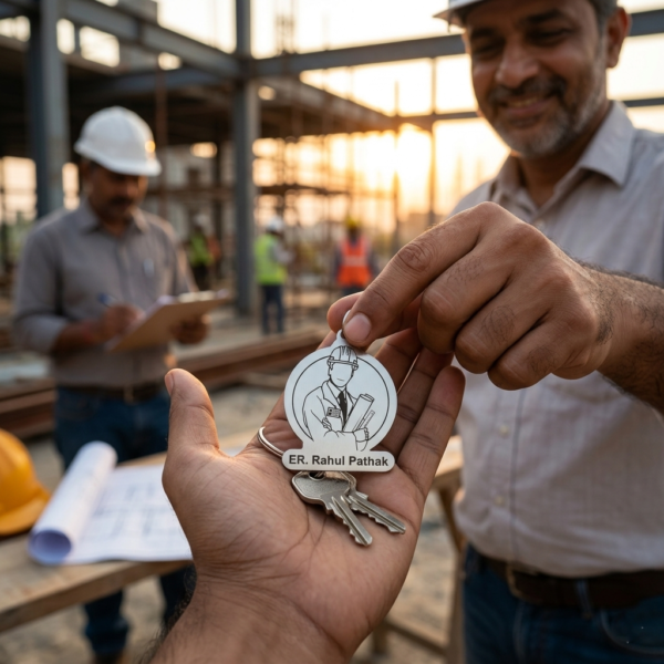 engraved name keychain for engineers