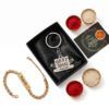 Engraved Bracelet And Keychain Combo For Raksha Bandhan