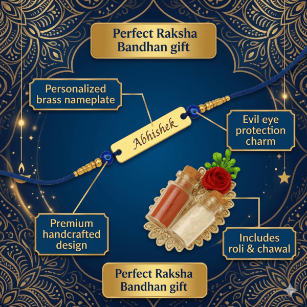 Name Rakhi Bracelet for Brother